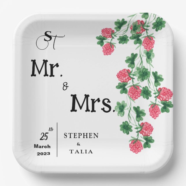 Wedding   paper plates (Front)