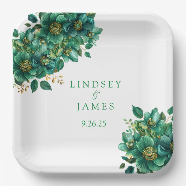 Wedding  paper plates (Front)