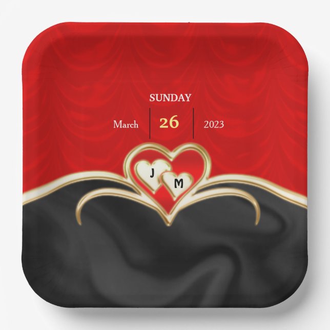 Wedding Paper Plates (Front)