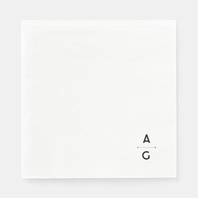 Wedding paper towel "Lettrus" Napkins (Front)