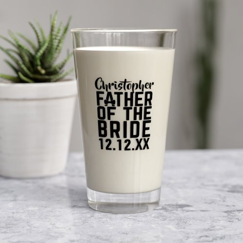 Wedding Parent Father of the Bride Glass Tumbler