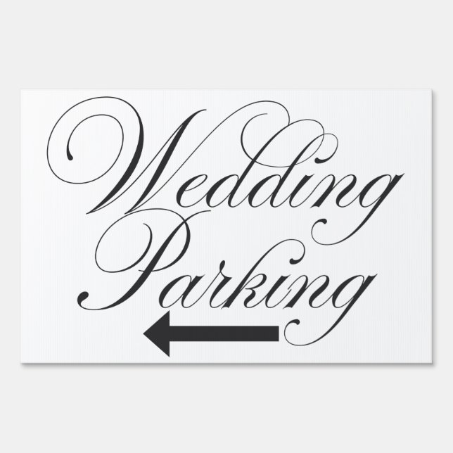 "Wedding Parking" Outdoor yard sign (Front)