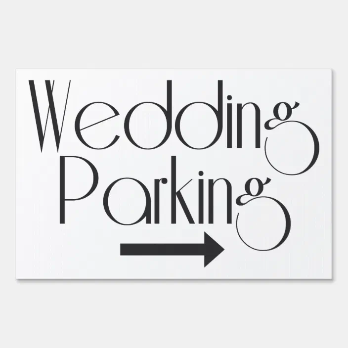 ANY WORDING PERSONALISED WEDDING DAY PARKING SIGN ACRYLIC WITH SPIKES WHITE 