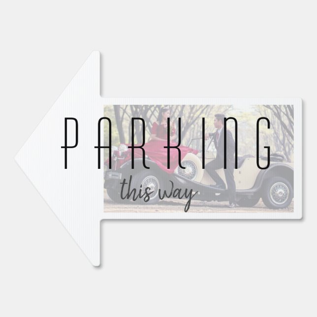 Wedding Parking Photo Arrow Sign (Front)