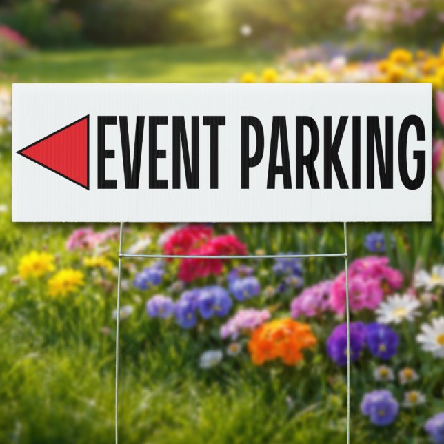 Wedding Parking Sign (Wedding Event Parking Direction Sign. Guide guest to where they need to park their cars. )