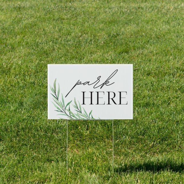 Wedding Parking Sign | park here (Insitu)