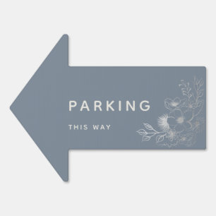 Wedding Parking This Way Arrow Sign