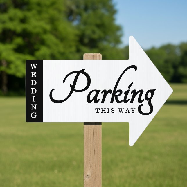 Wedding Parking This Way to Direction Sign (Wedding Parking This Way to Direction Sign
)
