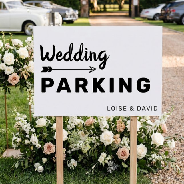 Wedding Parking this way Yard Sign (Creator Uploaded)