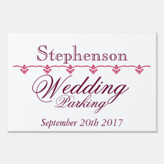 Wedding Parking Yard Sign