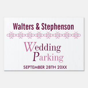 Wedding Parking Yard Sign