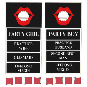 Wedding Party Bridal Shower Bachelor Gift Cornhole Set