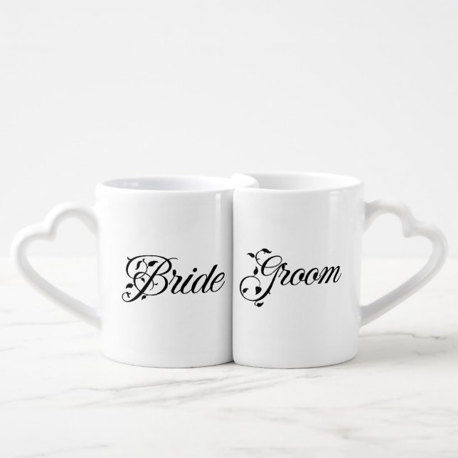 Wedding Party Bride & Groom Mug Set (Front Nesting)