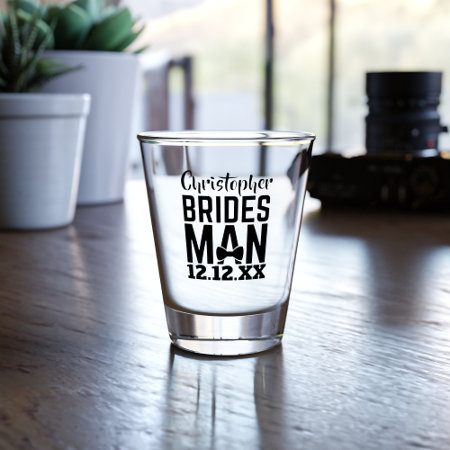 Wedding Party Bridesman Shot Glass