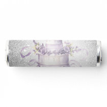 Wedding Party Cake Lavender Floral Watercolor Breath Savers® Mints