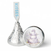 Wedding Party Cake Lavender Floral Watercolor Hershey®'s Kisses®