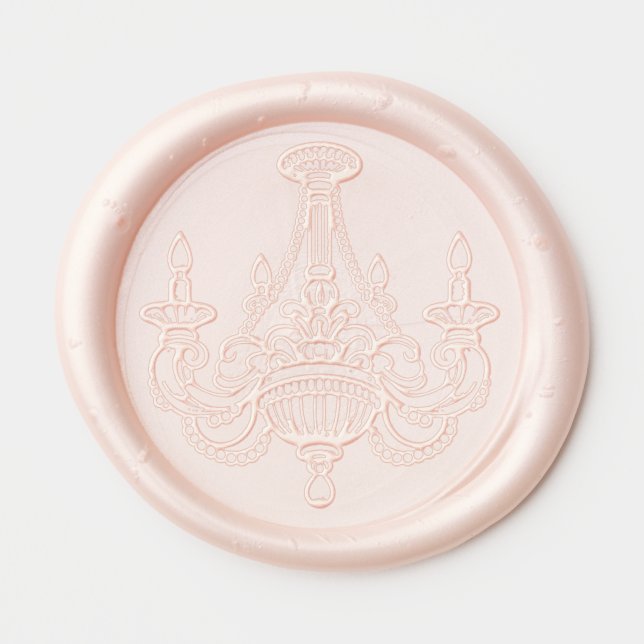 Wedding Party Candle Chandelier Wax Seal Stickers (Front)