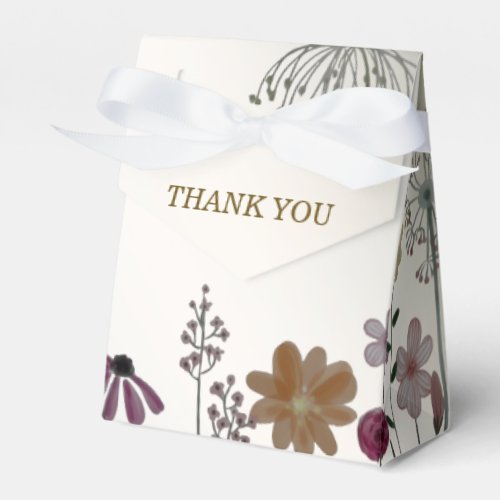 Wedding Party Colorful Garden Flowers Butterflies Favor Boxes