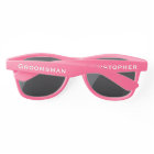 Wedding Party Custom Groomsman Name Plastic