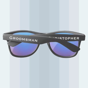 Wedding Party Custom Groomsman Name Plastic  Sunglasses