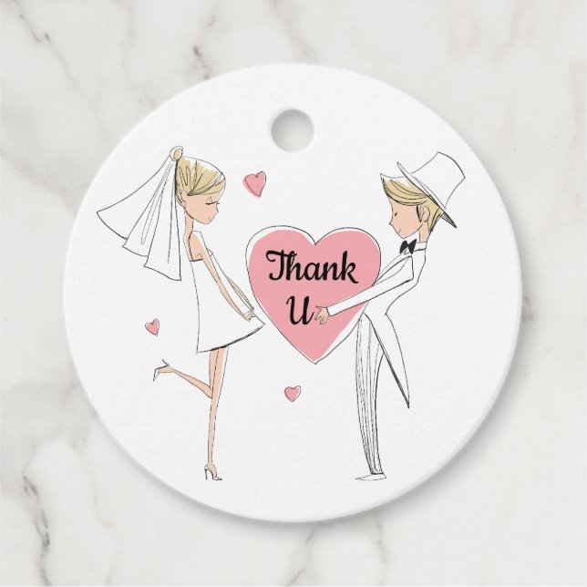 Wedding Party Favor Tags (Front)