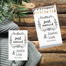 Wedding Party Favors Just Married Fun Doodles