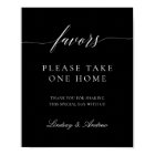 Wedding Party Favors Sign Table Reception Poster