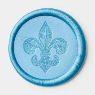 Wedding Party Fleur De Lis Wax Seal Sti Sticker