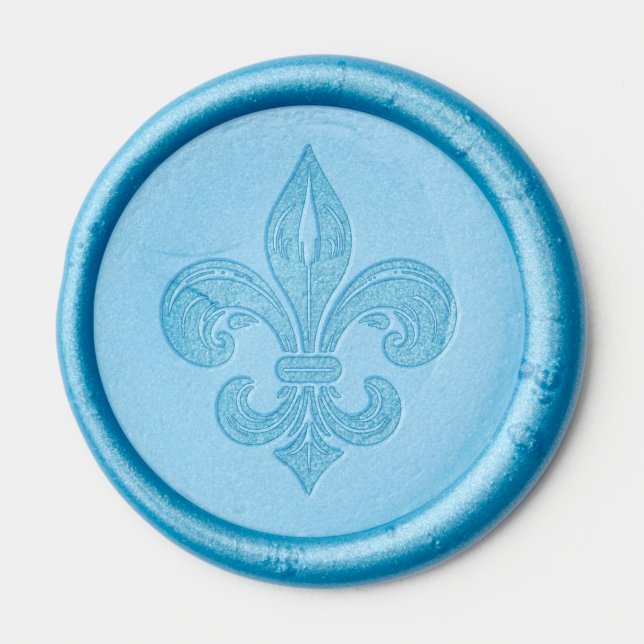 Wedding Party Fleur De Lis Wax Seal Sti Sticker (Front)