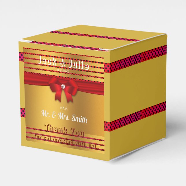 Wedding Party Fun  Favor Boxes (Front Side)