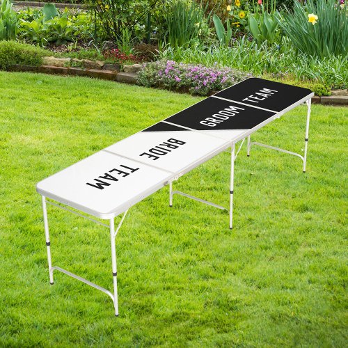 Wedding Party Game Bride vs Groom Team Beer Pong Table