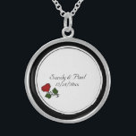 Wedding Party Gift Rose Sterling Silver Necklace<br><div class="desc">Gorgeous locket with information inside. Available in a variety of price ranges that make it easy for you to find the right one for your wedding budget.</div>