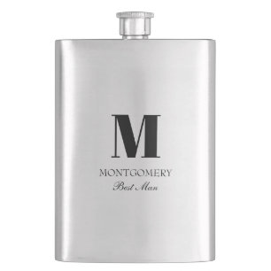 Wedding Party Gifts Monogram Best Man  Flask
