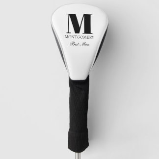 Wedding Party Gifts Monogram Best Man  Golf Head Cover