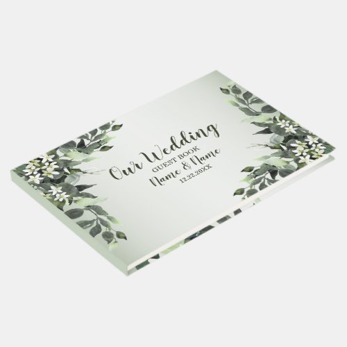 Wedding Party Greenery Floral Eucalyptus Leaves Guest Book