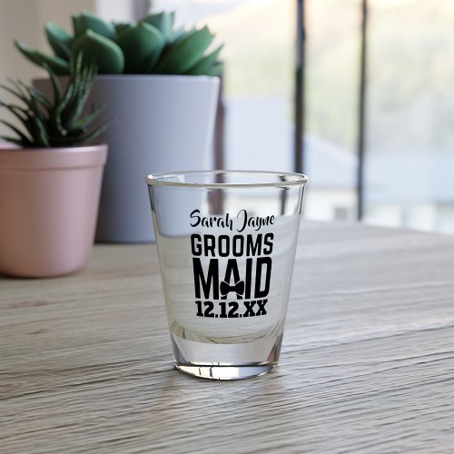 Wedding Party Groomsmaid Personalized Shot Glass