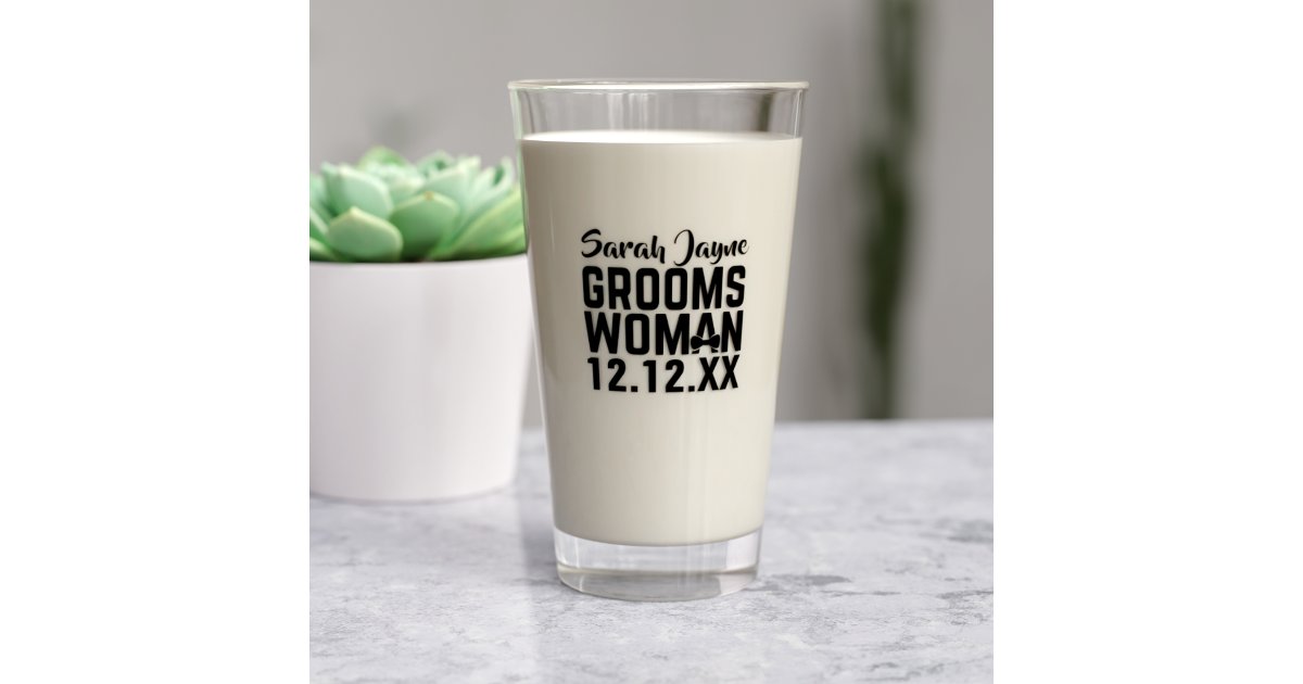 Wedding Party Groomswoman Glass Tumbler Zazzle 0506