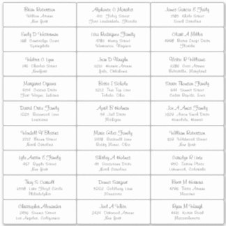 Wedding Party Guest Address Label Sticker