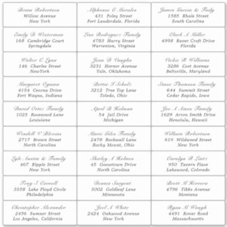 Wedding Party Guest Address Label Sticker