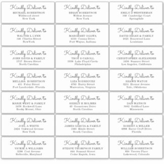 Wedding Party Guest Address Label Sticker