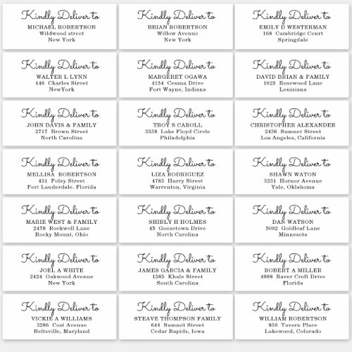 Wedding Party Guest Address Label Sticker