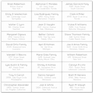 Wedding Party Guest Address Label Sticker