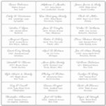 Wedding Party Guest Address Label Sticker<br><div class="desc">Guest names and addresses individual wedding / birthday party/ bridal shower shipping address label stickers for guests.</div>