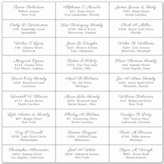 Wedding Party Guest Address Label Sticker