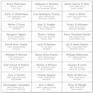 Wedding Party Guest Address Label Sticker