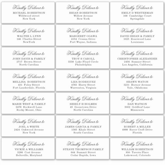 Wedding Party Guest Address Label Sticker | Zazzle.com