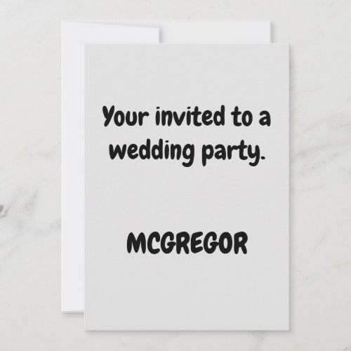 Wedding  party invitation