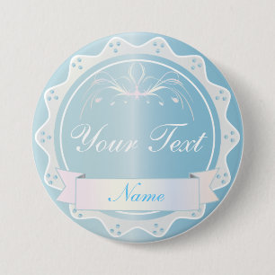Wedding Party Light Blue Pinback Button