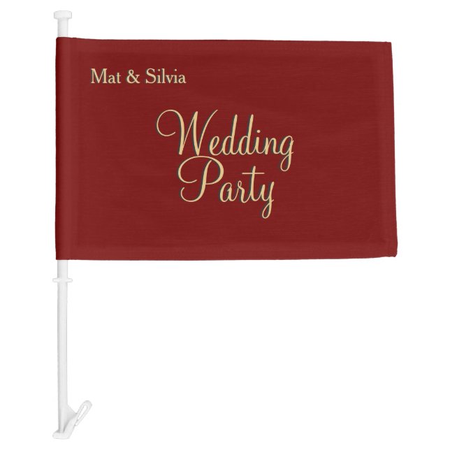 Wedding Party Marcella Car Flag (Front)