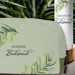 Wedding Party Palm Leaf Any Color Bridesmaid Dopp Kit